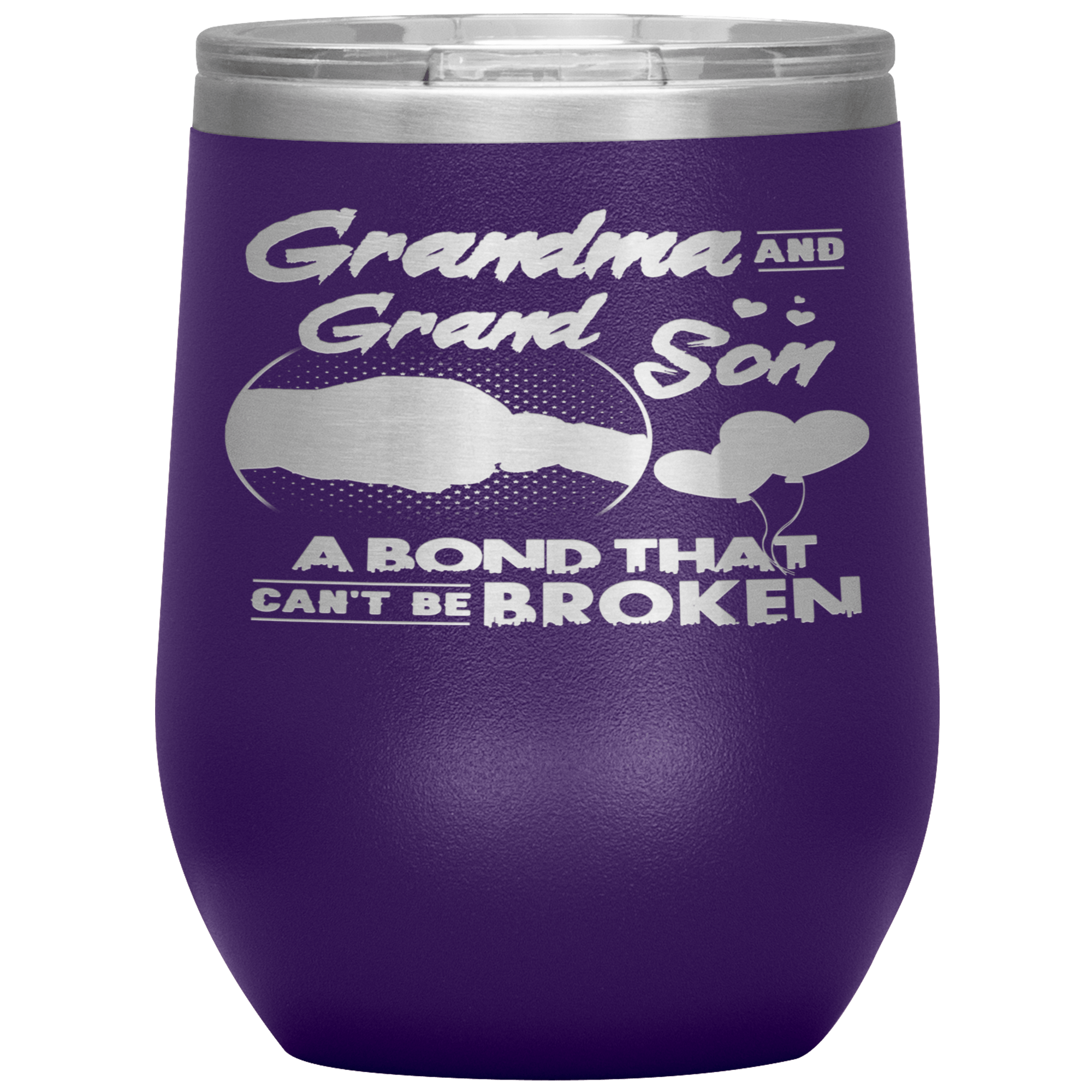 "Grandma and grandson A bond that can't be broken" Wine Tumbler
